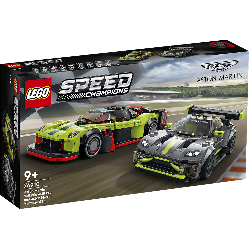 LEGO Speed Champions Aston Martin Valkyrie AMR Pro and Aston Martin Vantage GT3