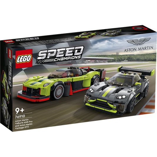 LEGO Speed Champions Aston Martin Valkyrie AMR Pro and Aston Martin Vantage GT3