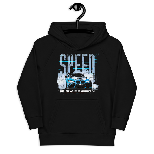 Speed is My Passion Kids Unisex Hoodie