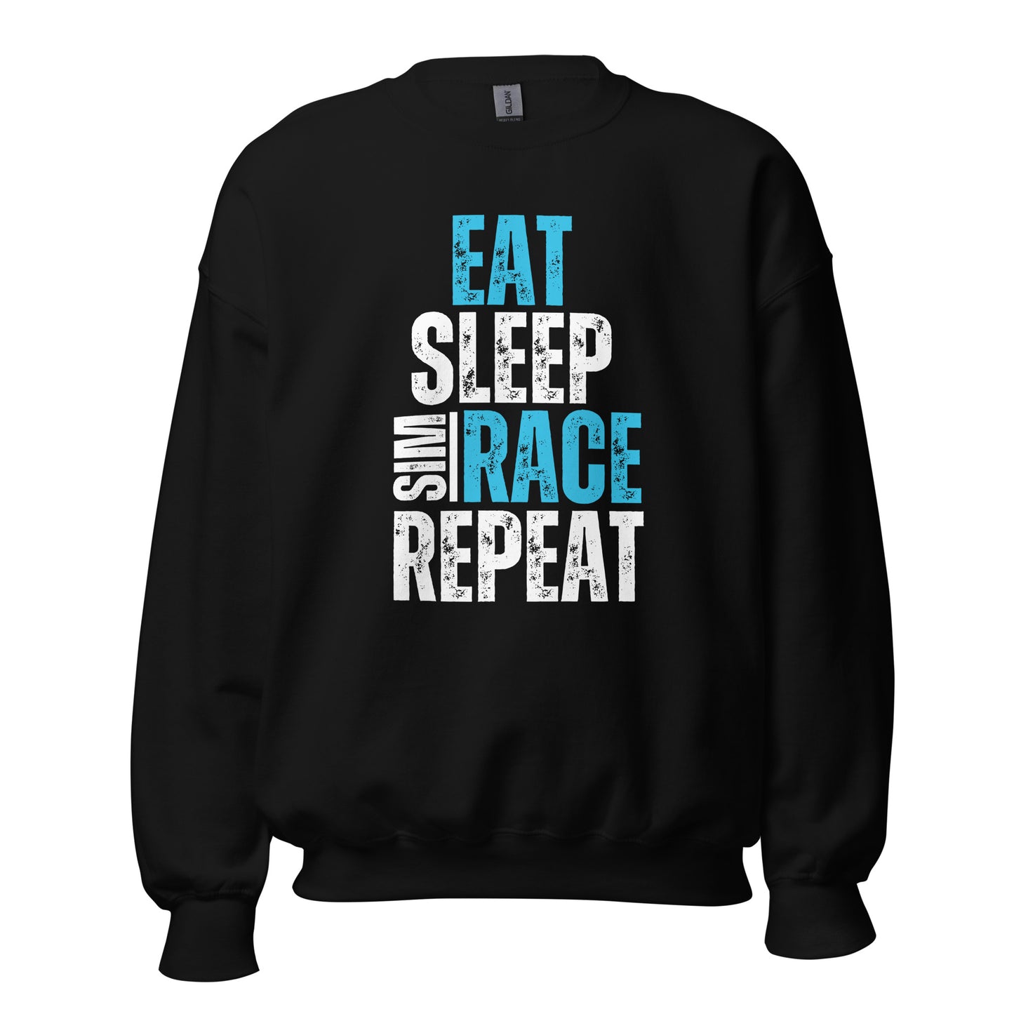 Eat. Sleep. Sim race. Repeat. Unisex Sweatshirt