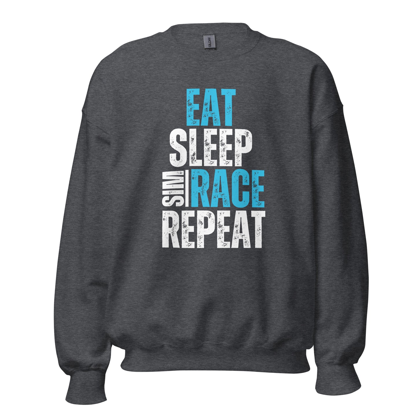 Eat. Sleep. Sim race. Repeat. Unisex Sweatshirt