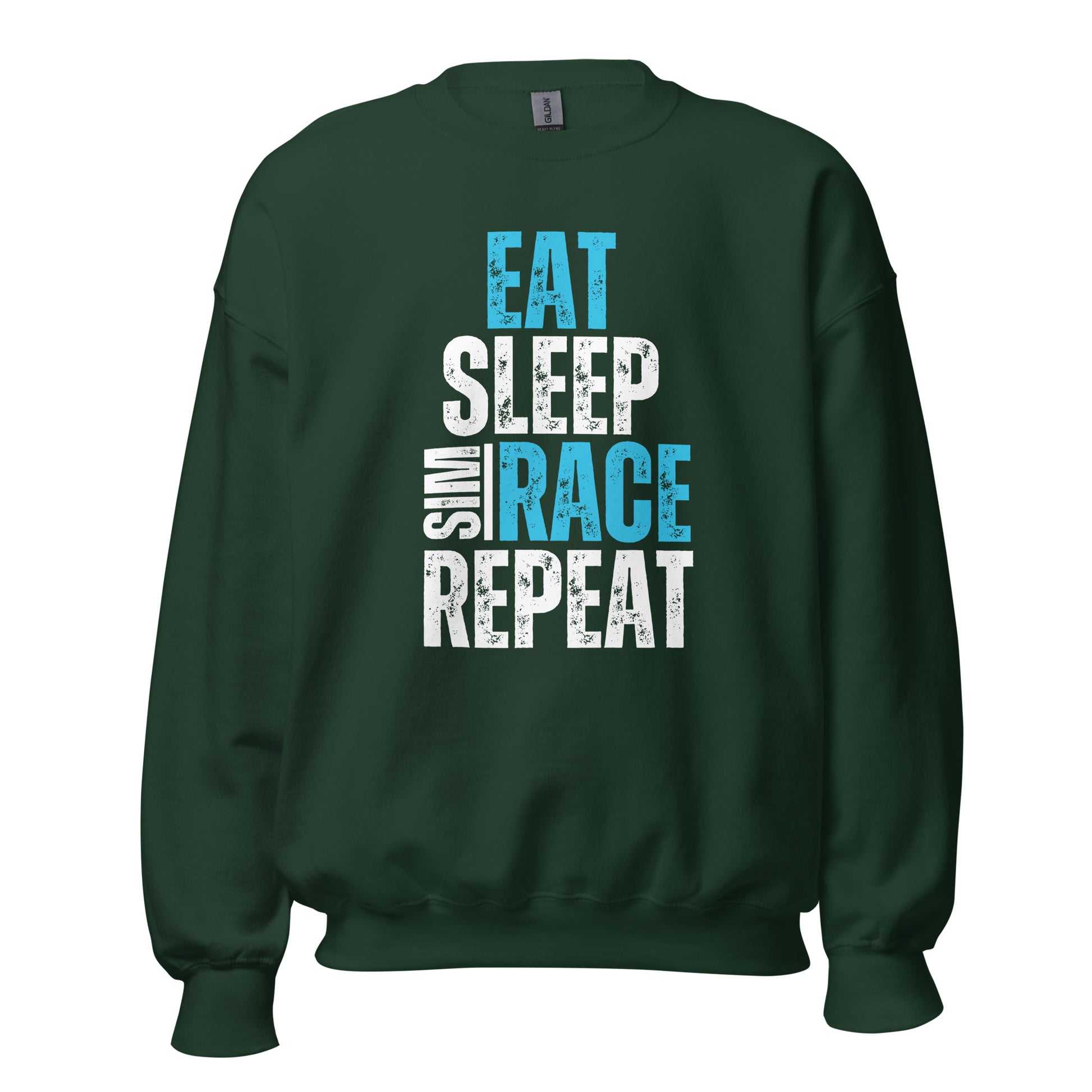 Eat. Sleep. Sim race. Repeat. Unisex Sweatshirt