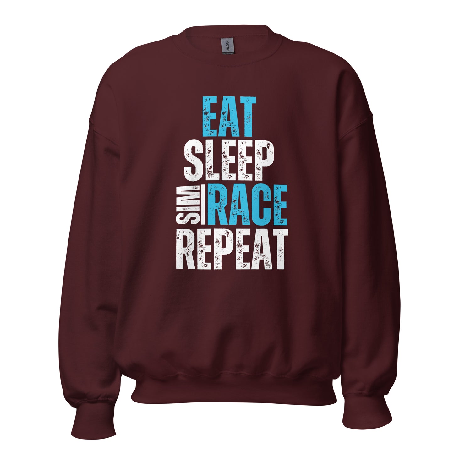 Eat. Sleep. Sim race. Repeat. Unisex Sweatshirt