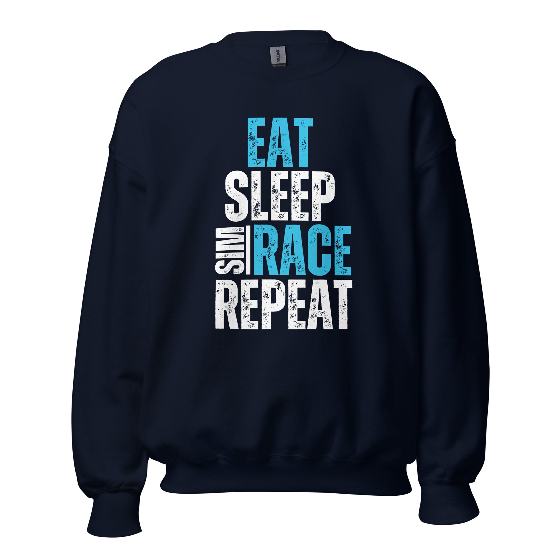 Eat. Sleep. Sim race. Repeat. Unisex Sweatshirt
