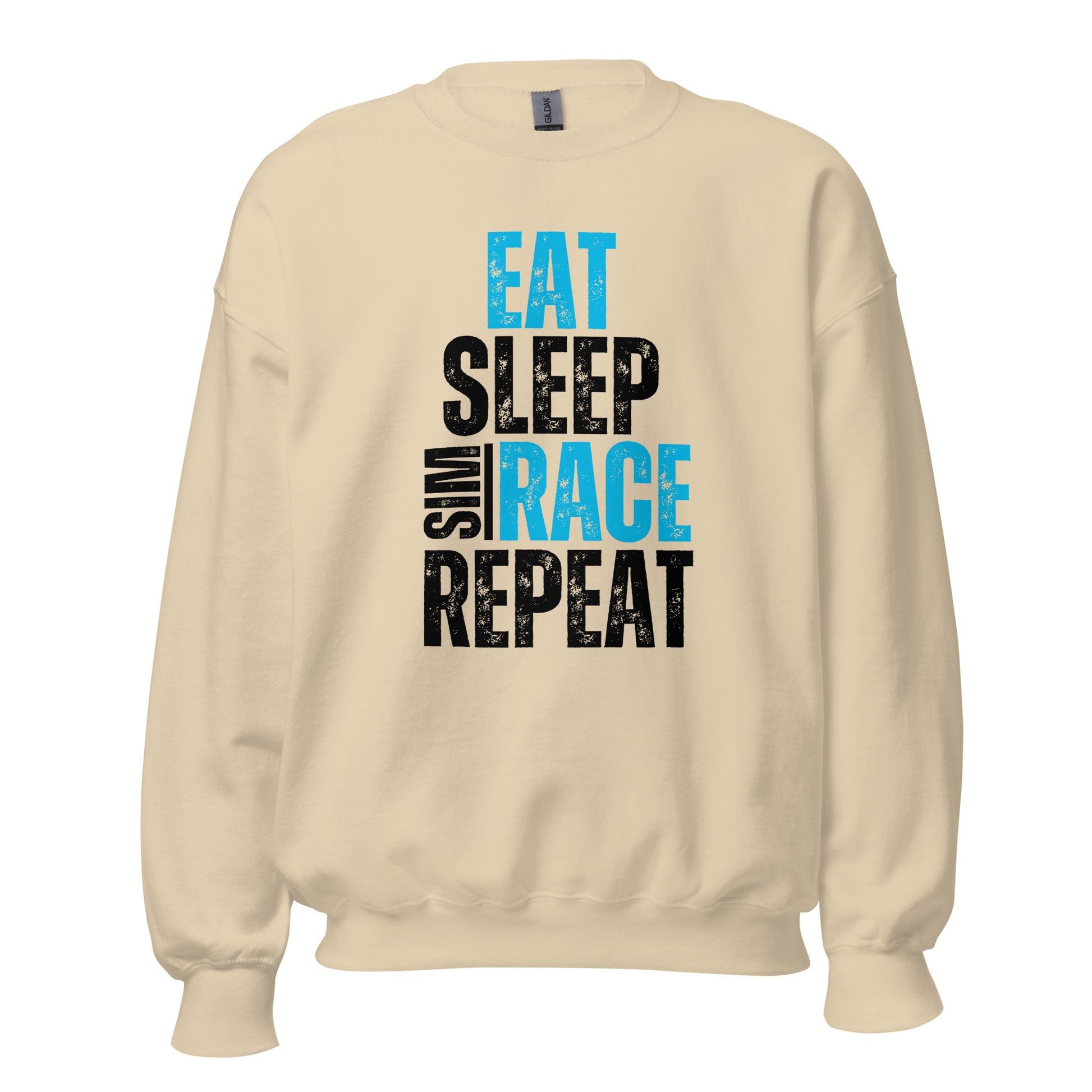 Eat. Sleep. Sim race. Repeat. Unisex Sweatshirt