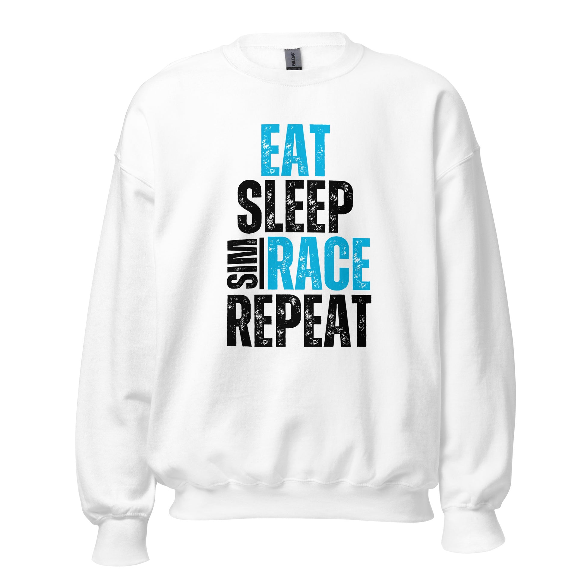 Eat. Sleep. Sim race. Repeat. Unisex Sweatshirt