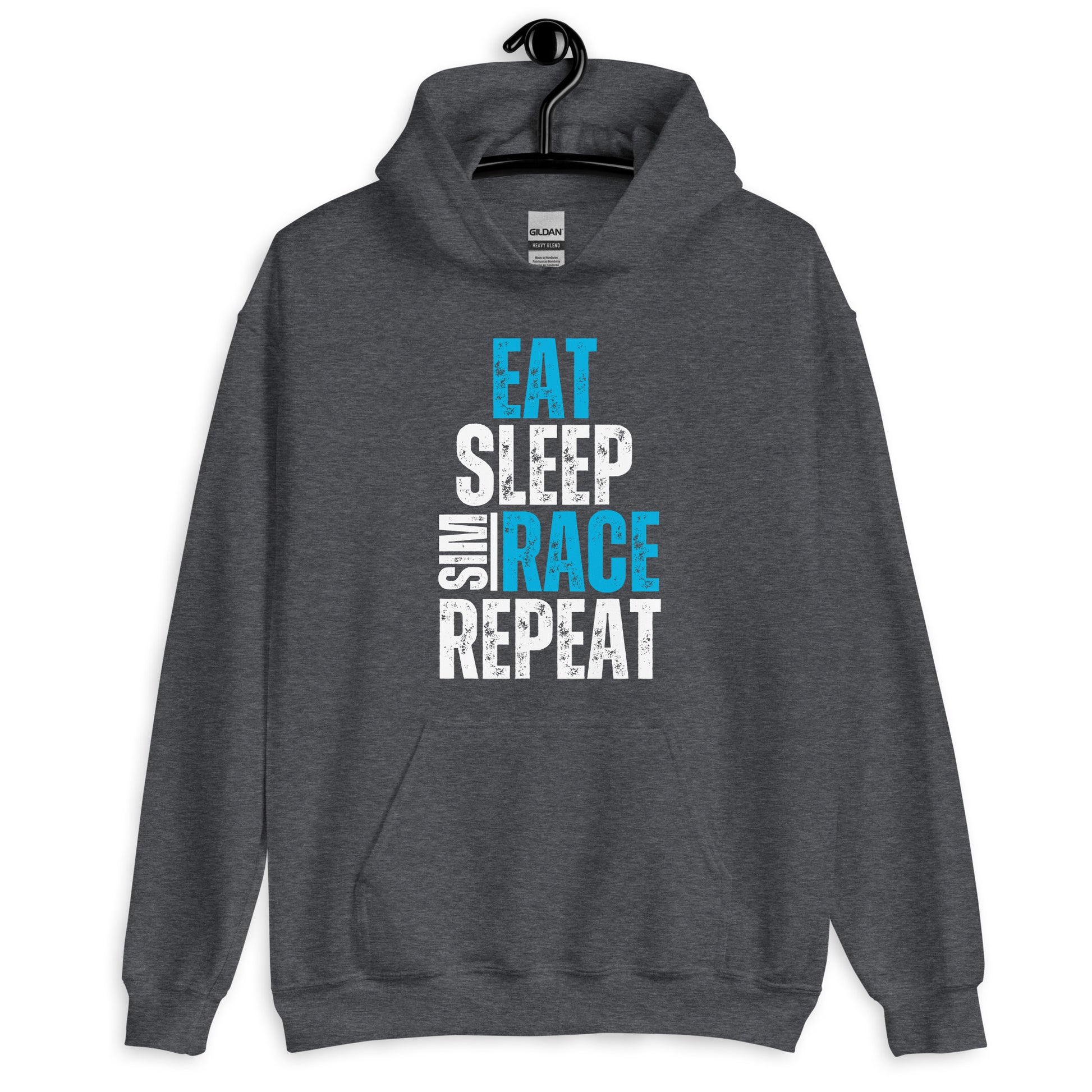 Eat. Sleep. Sim race. Repeat. Unisex Hoodie