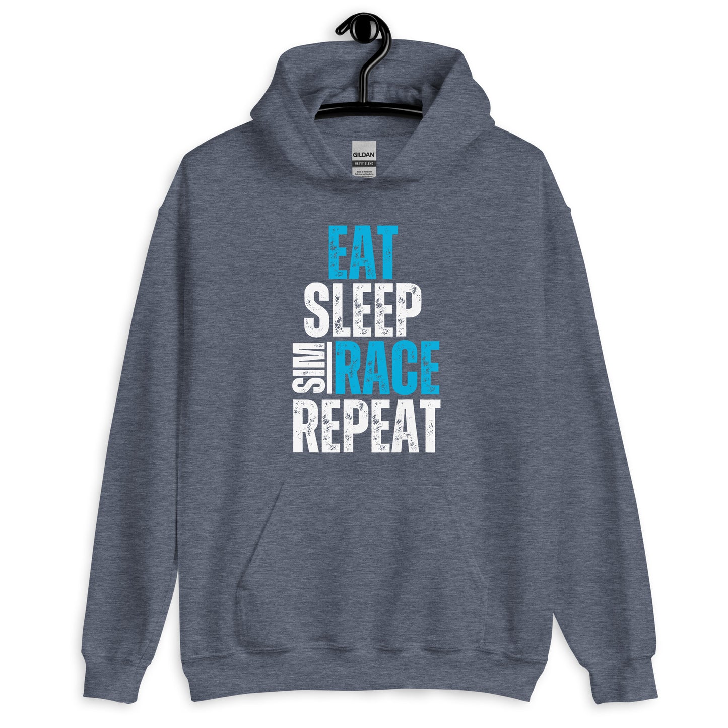 Eat. Sleep. Sim race. Repeat. Unisex Hoodie