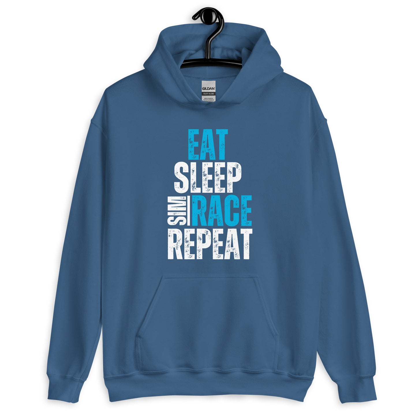 Eat. Sleep. Sim race. Repeat. Unisex Hoodie