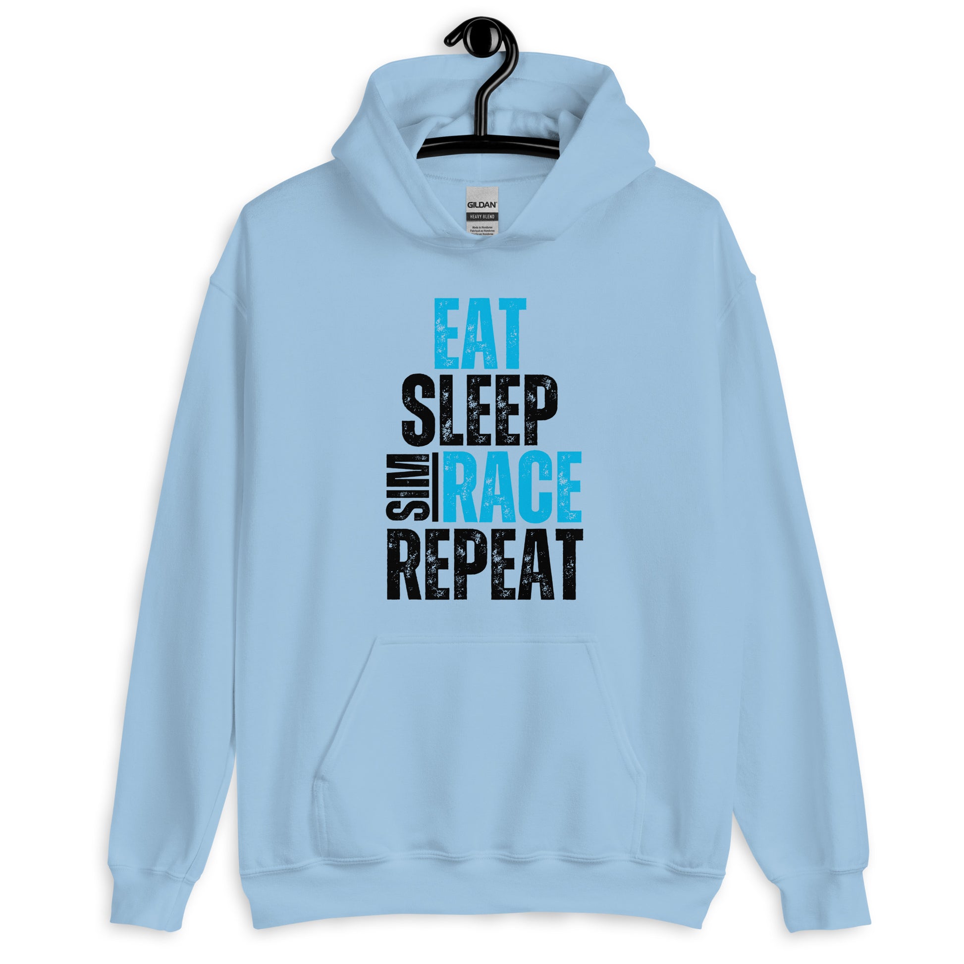 Eat. Sleep. Sim race. Repeat. Unisex Hoodie