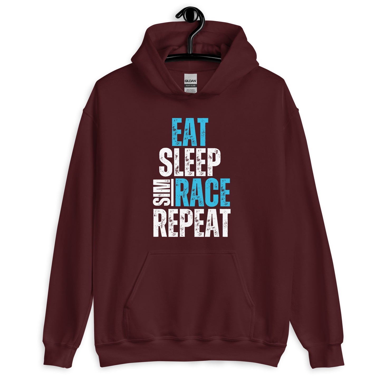 Eat. Sleep. Sim race. Repeat. Unisex Hoodie