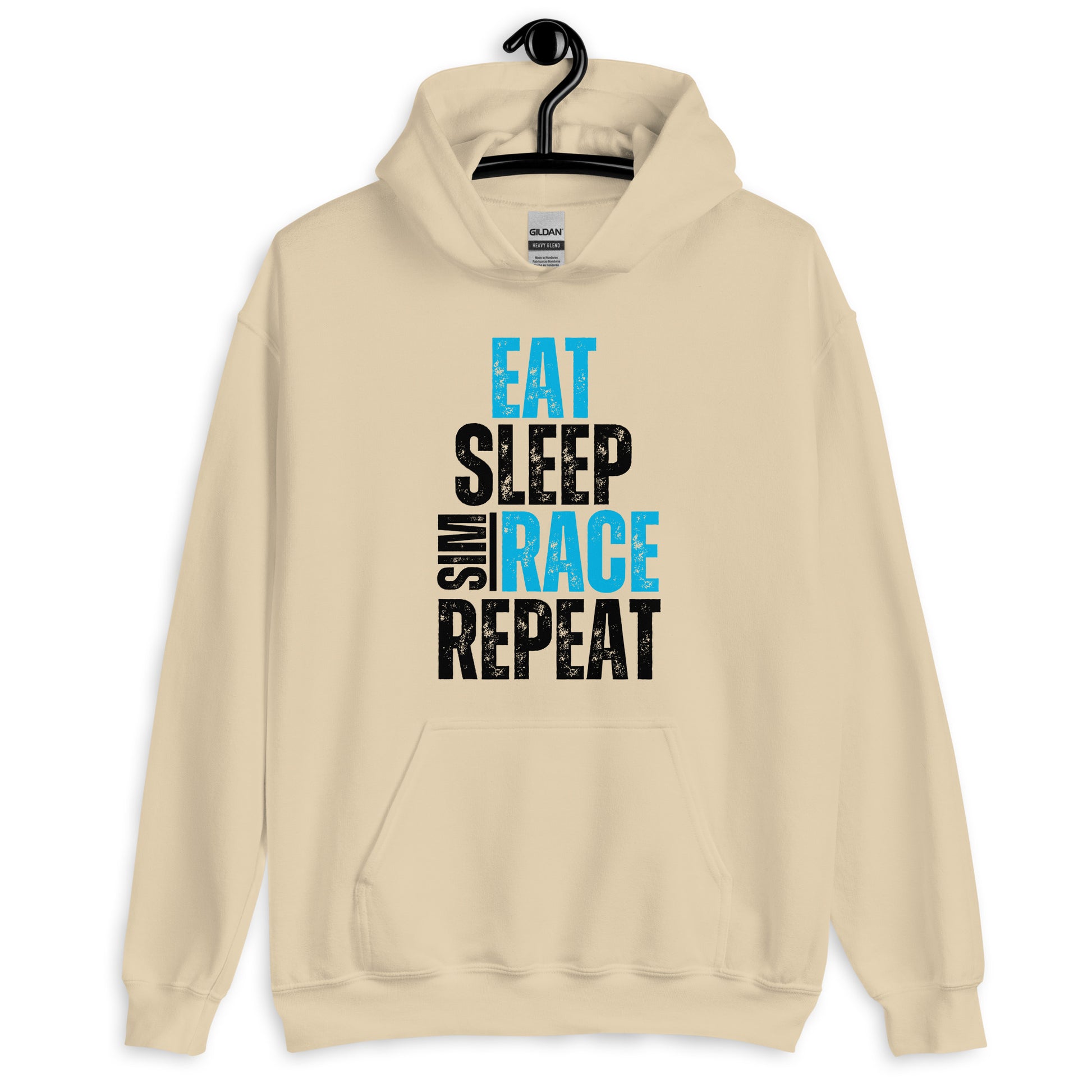 Eat. Sleep. Sim race. Repeat. Unisex Hoodie