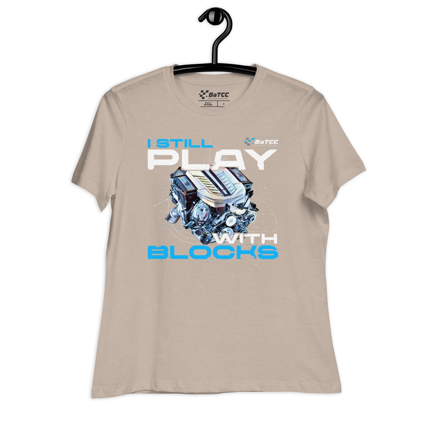 Womens 'I Still Play with Blocks' Engine T-Shirt