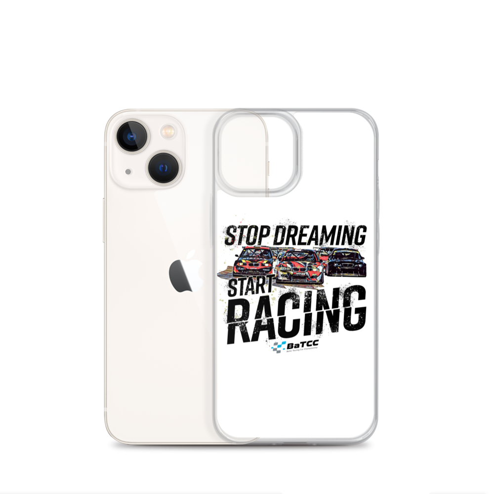 Stop Dreaming Start Racing iPhone Case
