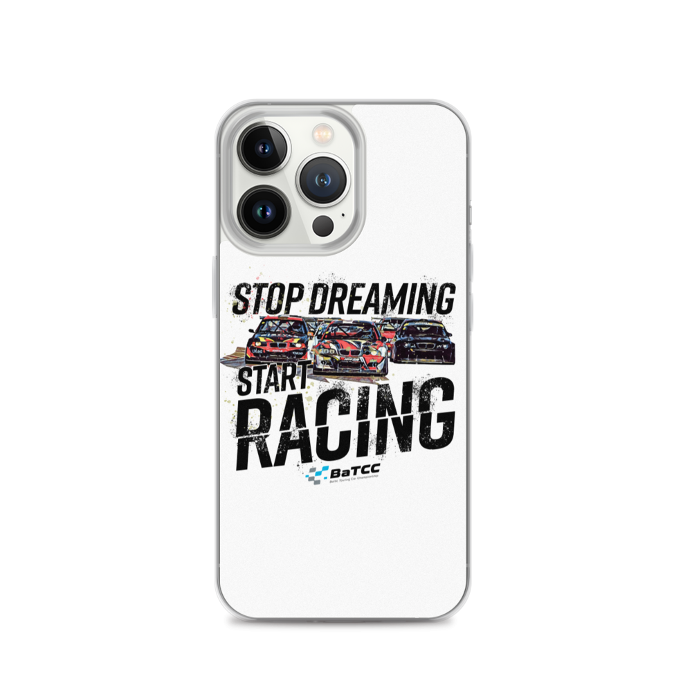 Stop Dreaming Start Racing iPhone Case