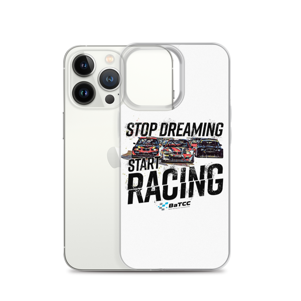 Stop Dreaming Start Racing iPhone Case