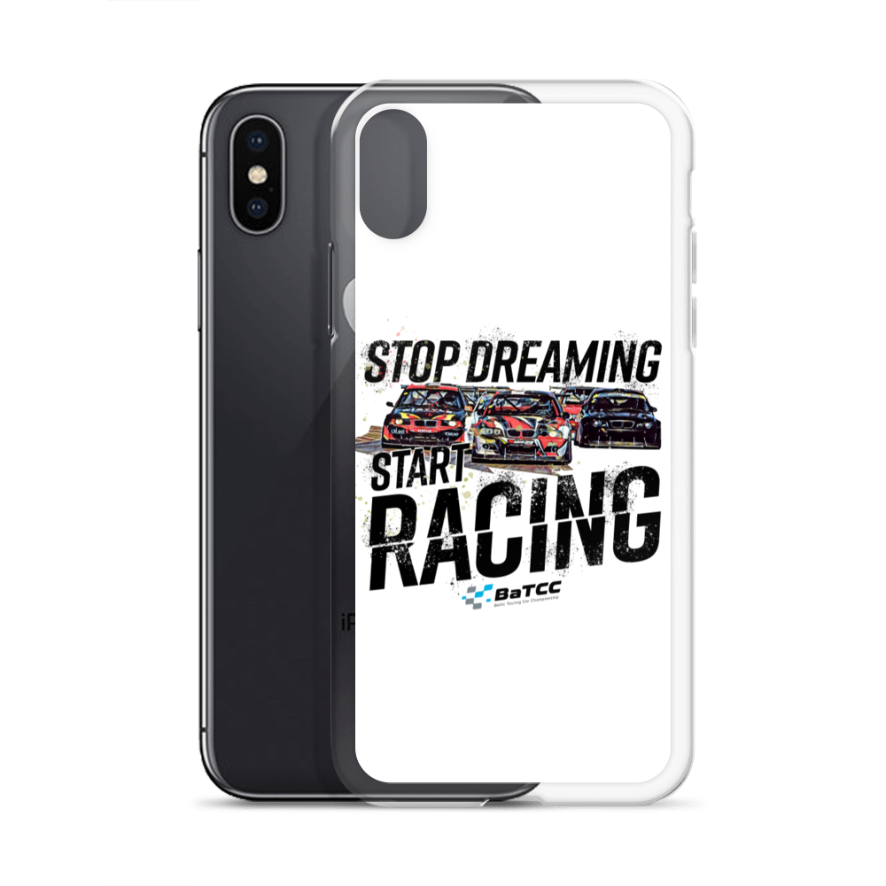 Stop Dreaming Start Racing iPhone Case