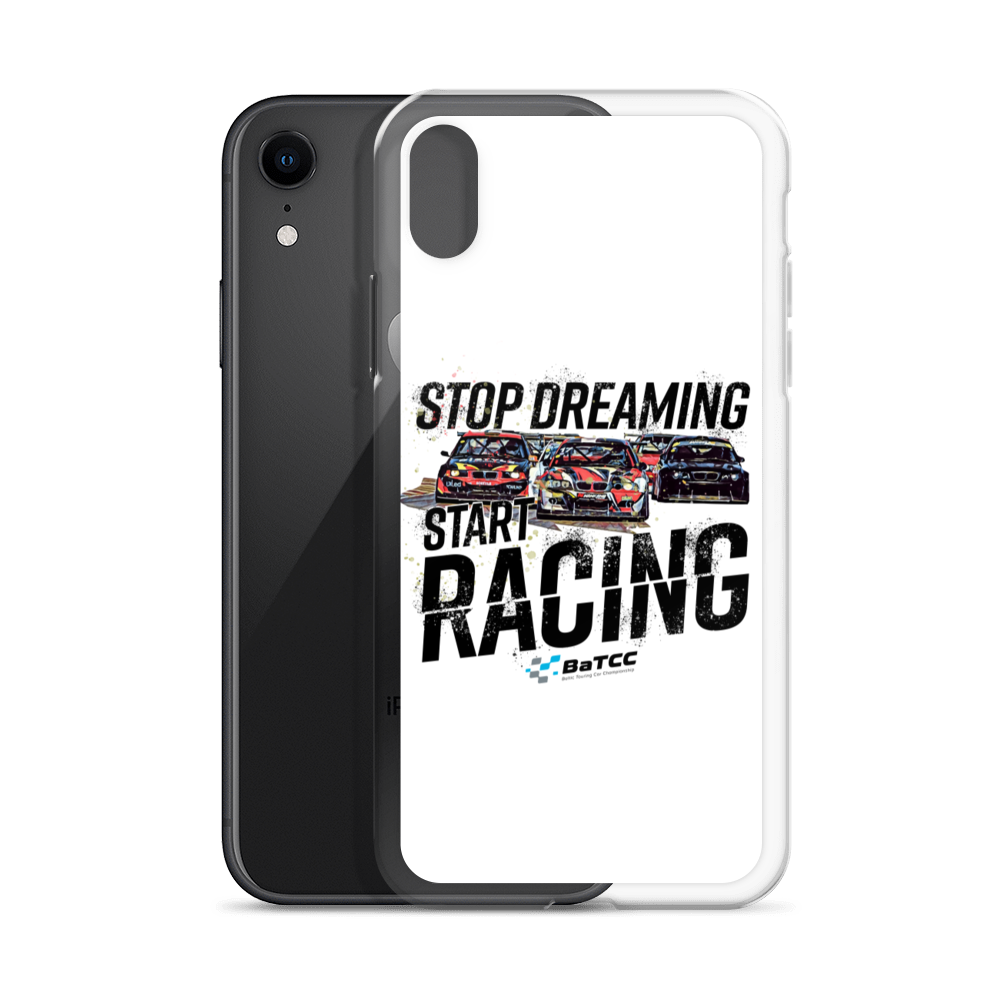 Stop Dreaming Start Racing iPhone Case