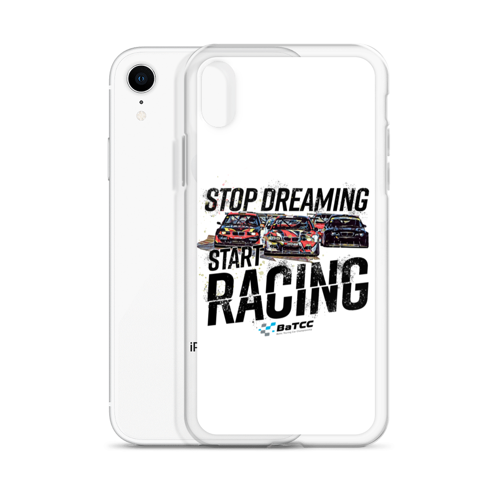Stop Dreaming Start Racing iPhone Case