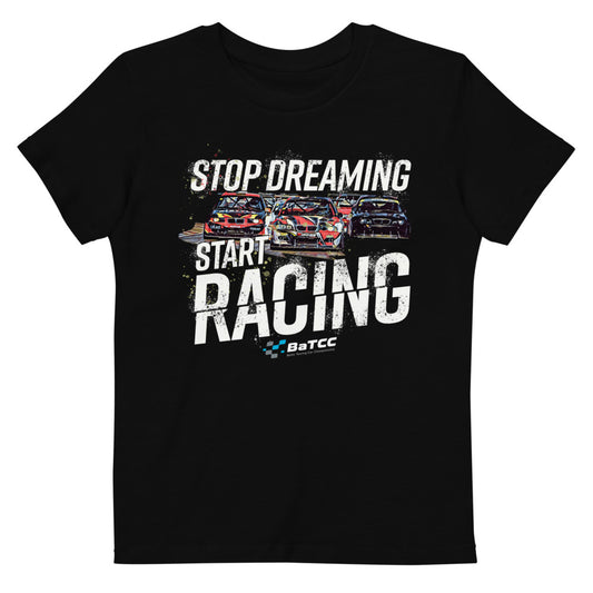 Stop Dreaming Start Racing Kids Eco T-shirt