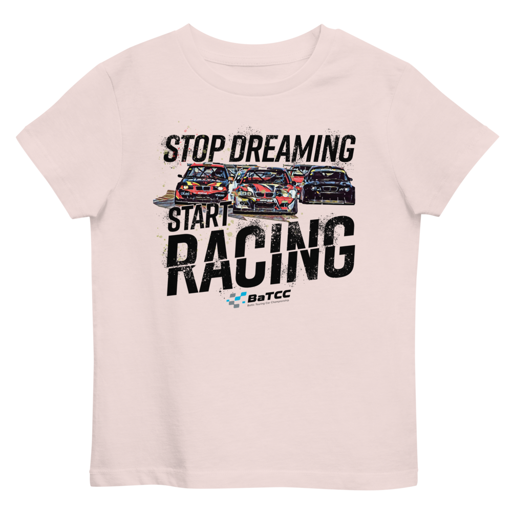 Stop Dreaming Start Racing Kids Eco T-shirt
