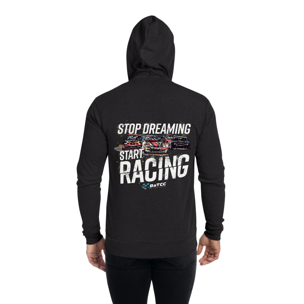 Stop Dreaming Start Racing Unisex Zip Hoodie