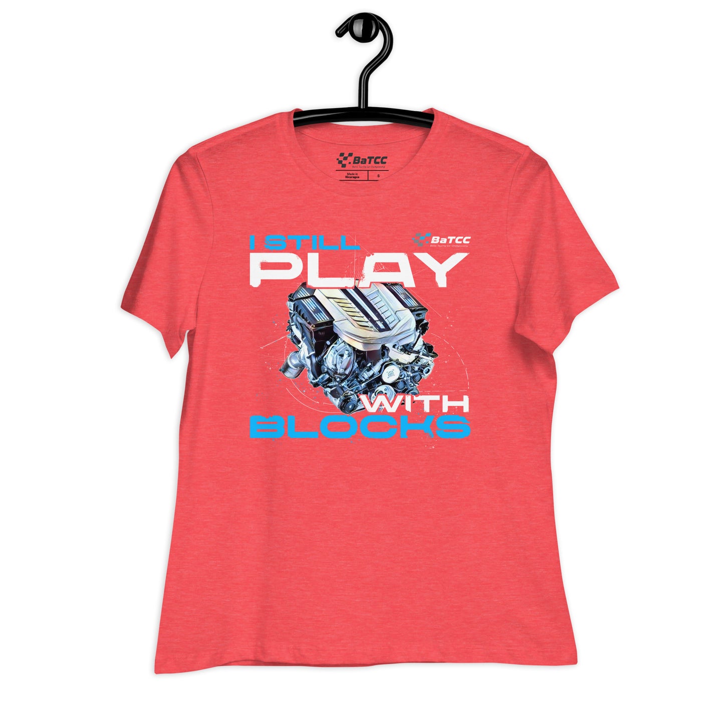 Womens 'I Still Play with Blocks' Engine T-Shirt