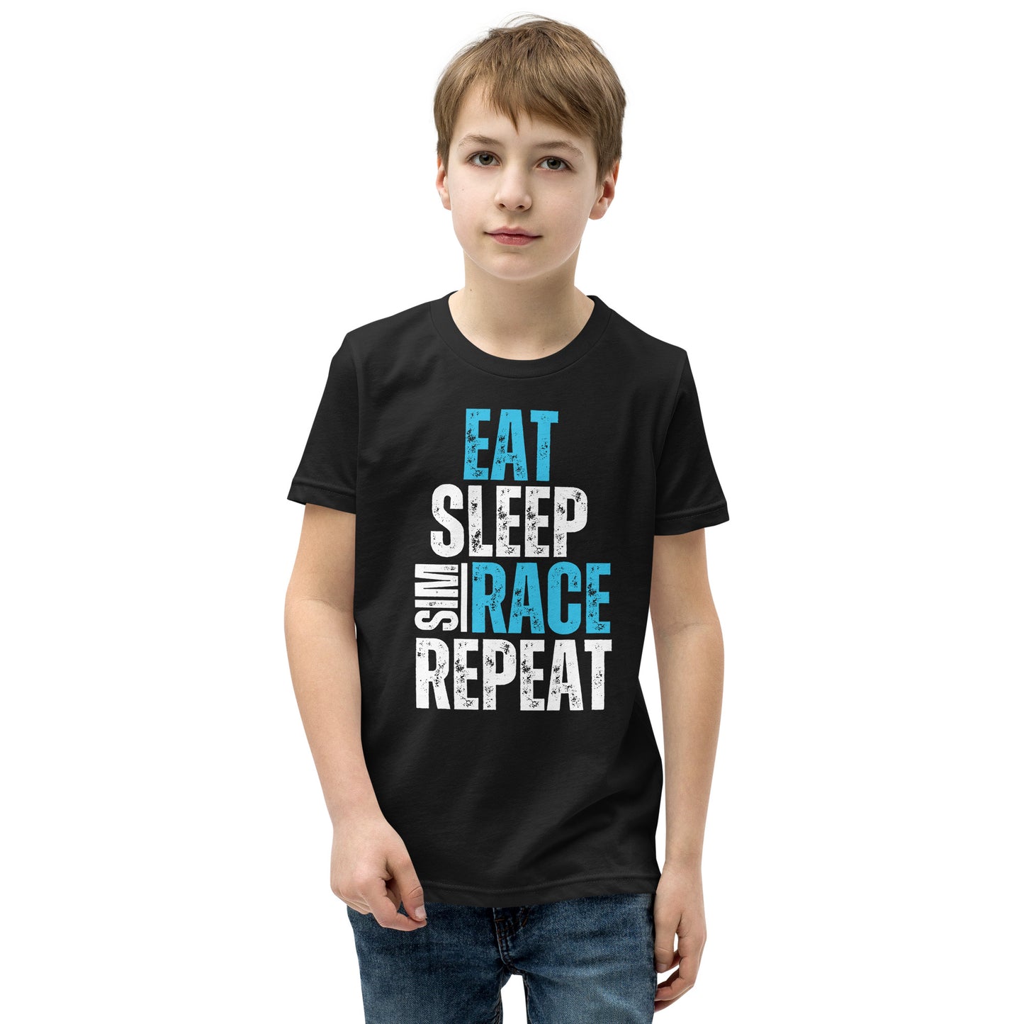 Eat. Sleep. Sim Race. Repeat. Youth T-Shirt