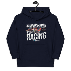 Stop Dreaming Start Racing Kids Eco Unisex Hoodie