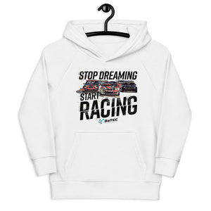 Stop Dreaming Start Racing Kids Eco Unisex Hoodie