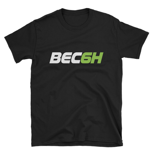 Klassisches kurzärmliges Unisex-T-Shirt mit BEC6H-Logo, 4 Farben