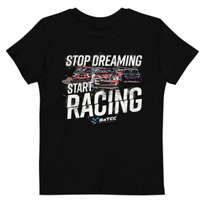 Stop Dreaming Start Racing Kids Eco T-shirt