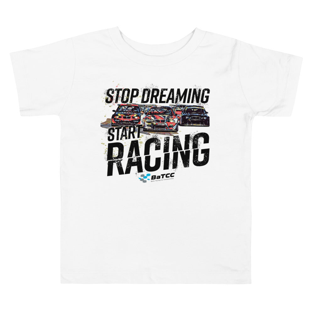 Stop Dreaming Start Racing Kids T-shirt