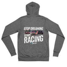 Load image into Gallery viewer, Stop Dreaming Start Racing Unisex Zip Hoodie
