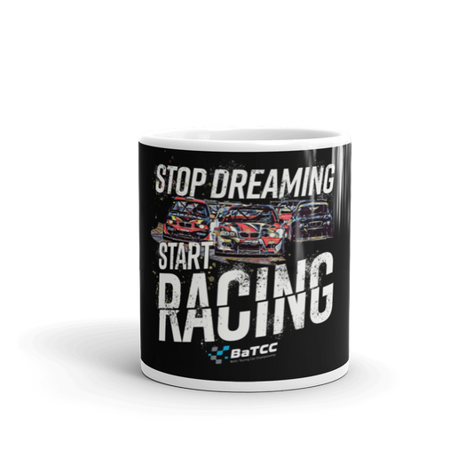 Stop Dreaming Start Racing Mug BLACK